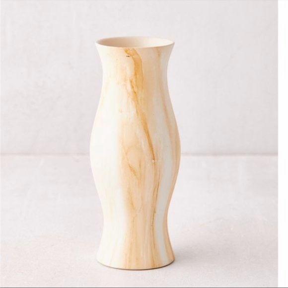 UO Urban Outfitters Alia Resin Boho Marble Like Deco Hippie Art Farm Curvy Vase - Picture 4 of 9